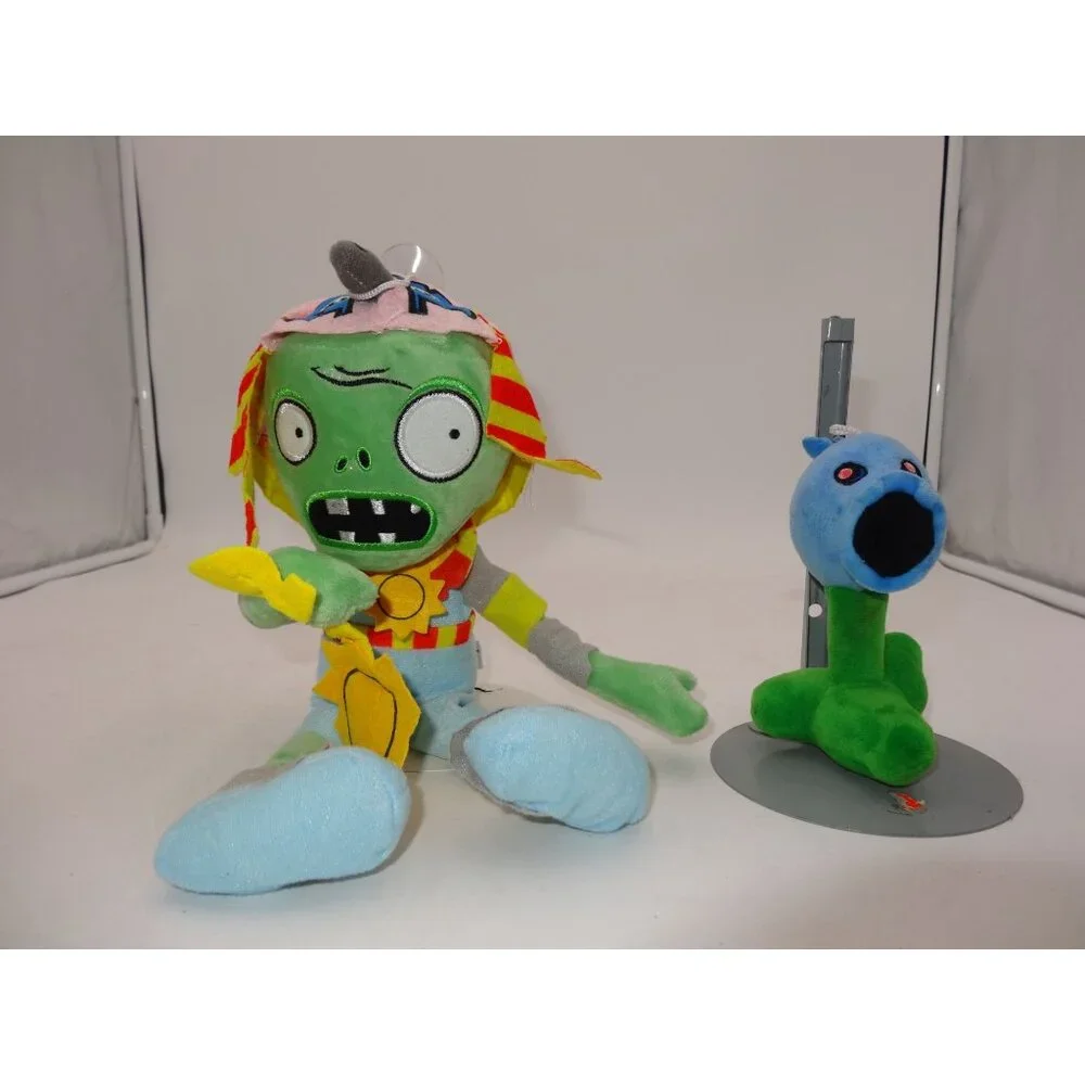 Plants Vs‎ Zombies Mummy Egyptian Ra Plush and Snow Pea Shooter Plush